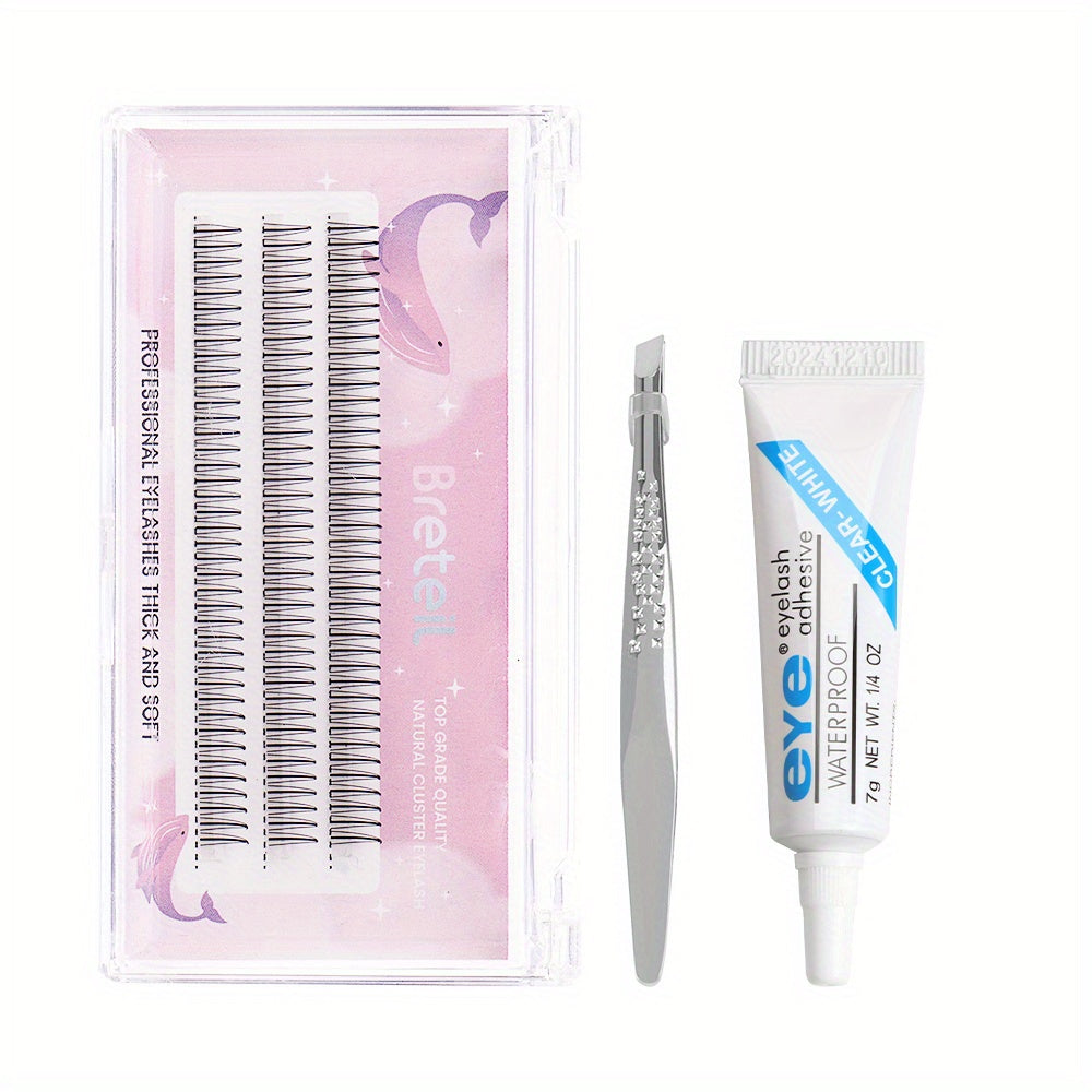 3 Rows A-shaped Lashes Cluster Grafted Eyelashes Set