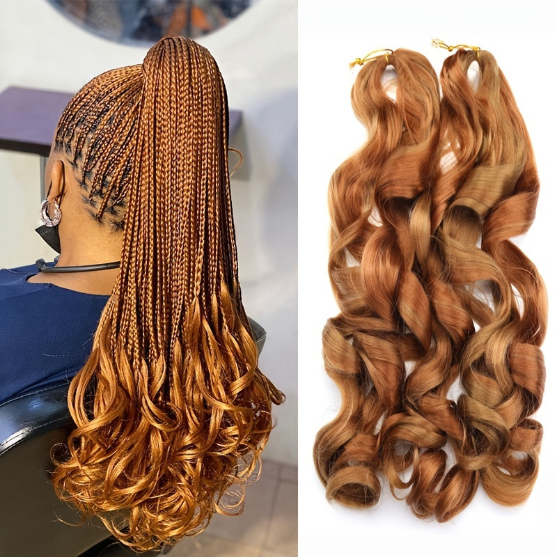 Pre Stretched Bouncy Braiding Hair Loose Wavy French Curly Braiding Hair