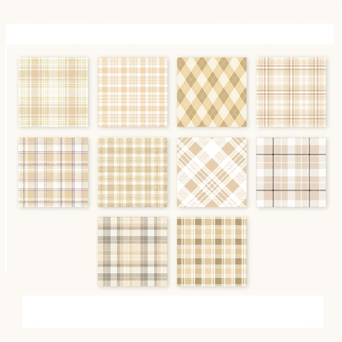 100 Sheets Plaid Pad 4 3 In 8 Cm Students Journal Material Paper