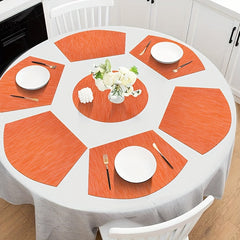 Set Of 7 Round Table Placemats Wedge Placemats With Centerpiece