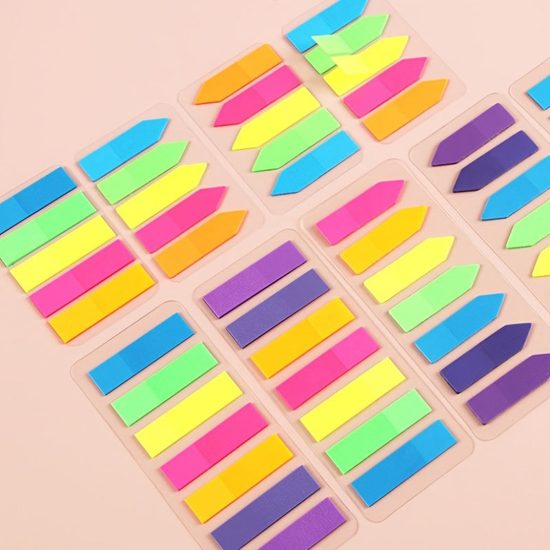 Fluorescent Arrow Index Sticker Set PET Transparent Strip Index Sticker
