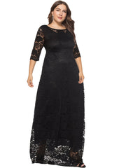 Floral Lace Sleeve Bridesmaid Dress