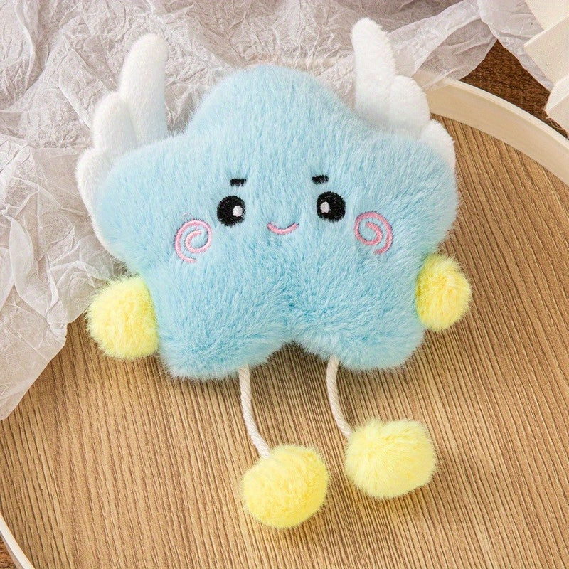 Cloud & Star Plush Doll Soft Pastel & Pink Fluffy Clouds Cute Huggable Stuffed A