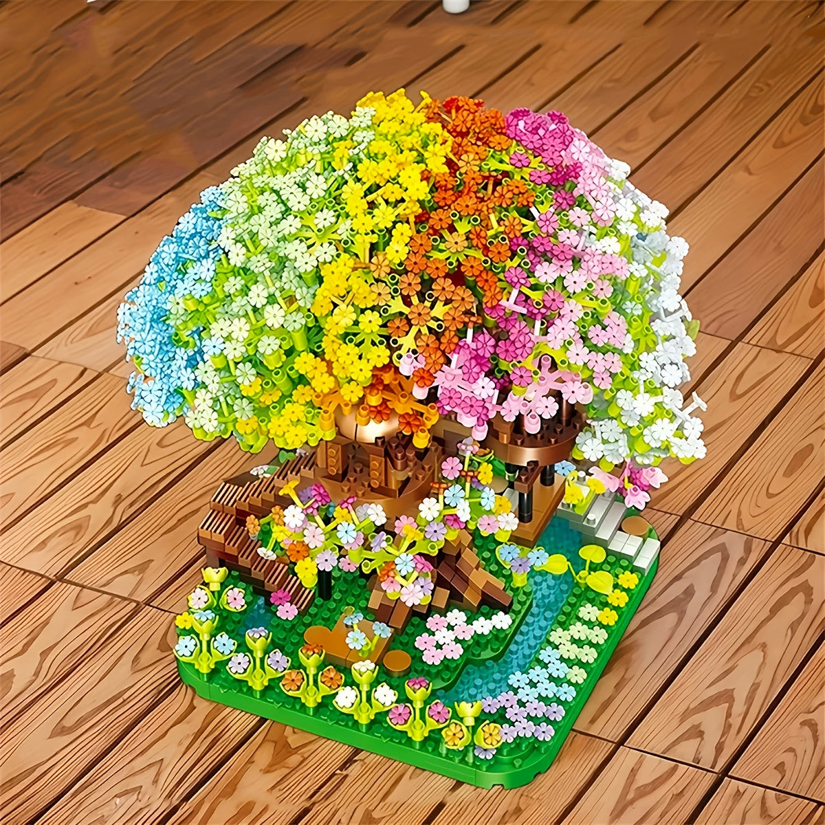 2030pcs Sakura Tree House Mini Building Blocks Set