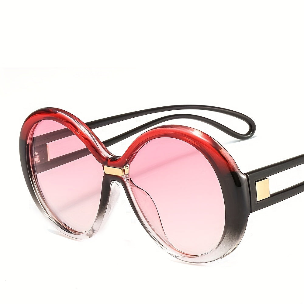Ombre Round Sunglasses Jelly Block UV400 Sun Glasses