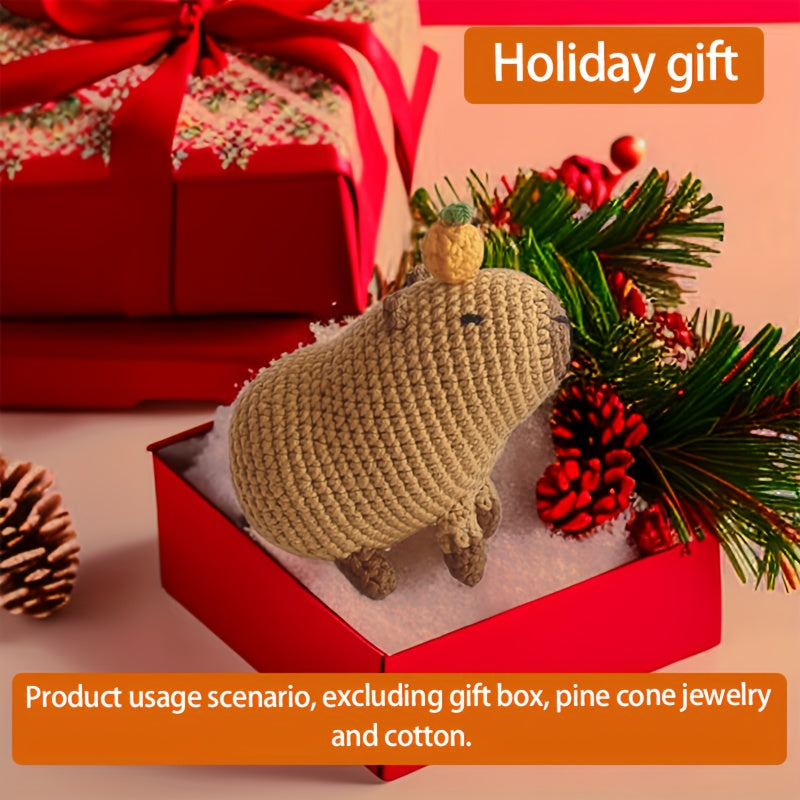 Capybara Crochet Kit for Adults - Christmas Gift, Beginner Craft Set