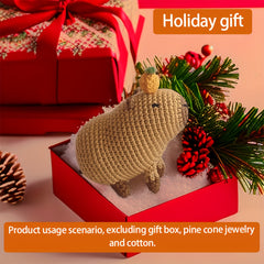 Capybara Crochet Kit for Adults - Christmas Gift, Beginner Craft Set