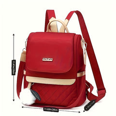 Casual Backpack With Fur Ball Pendant Backpack Go Out Travel Bag