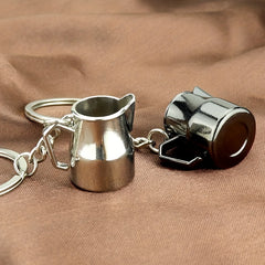 3D Coffee Cup Keychain - Kitchen Utensil Accessory for Coffee
