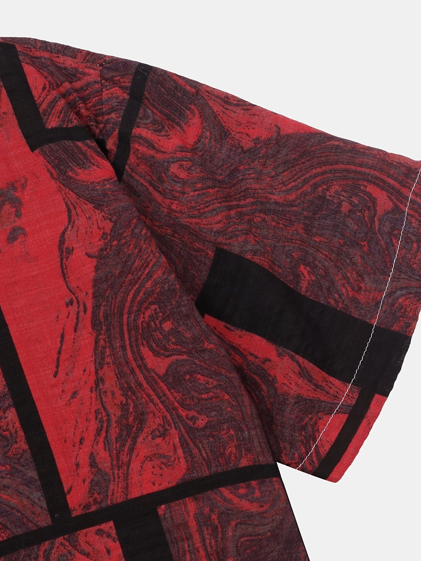 Casual Beach Style Square Graphic Cotton T-Shirt for Summer