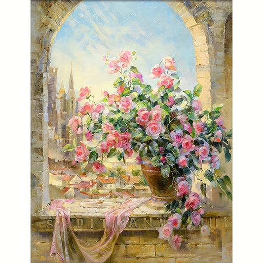 Art Flower Cross Stitch Material Package - Wall Decoration