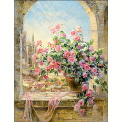 Art Flower Cross Stitch Material Package - Wall Decoration