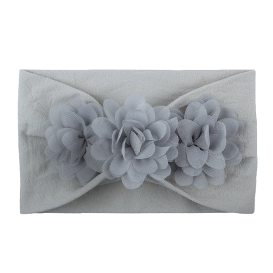 Baby Girls Nylon Three Flower Headband Hair Accessories