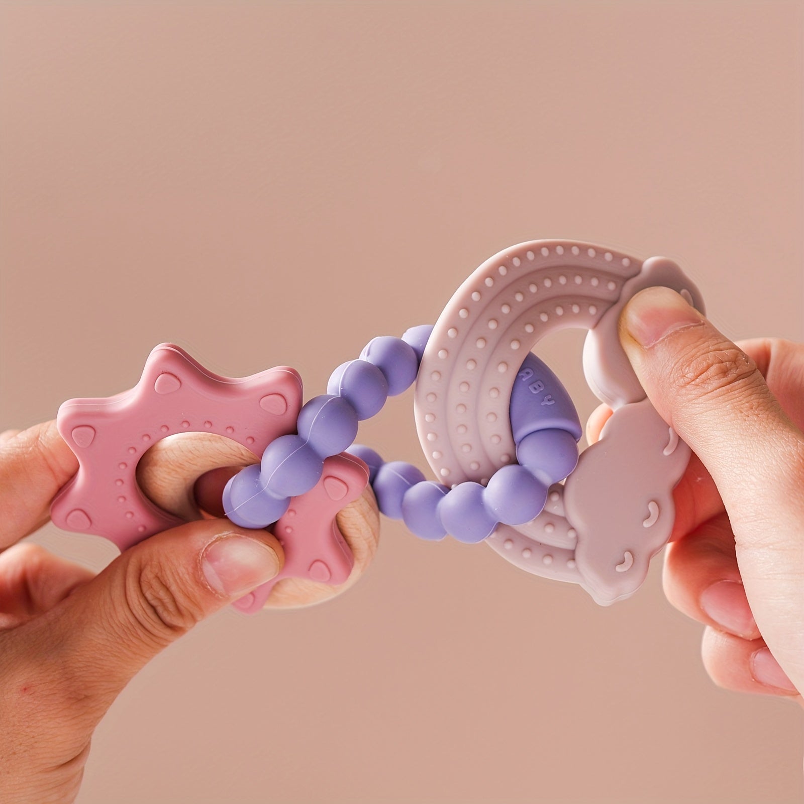 Silicone Space Three Loop Bracelet Teething Toy