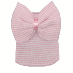 Big Bow Knitted Baby Hat for Newborns