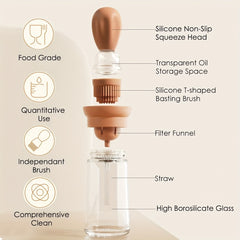 2in1 Dispenser Bottle With Silicone Brush For Cooking