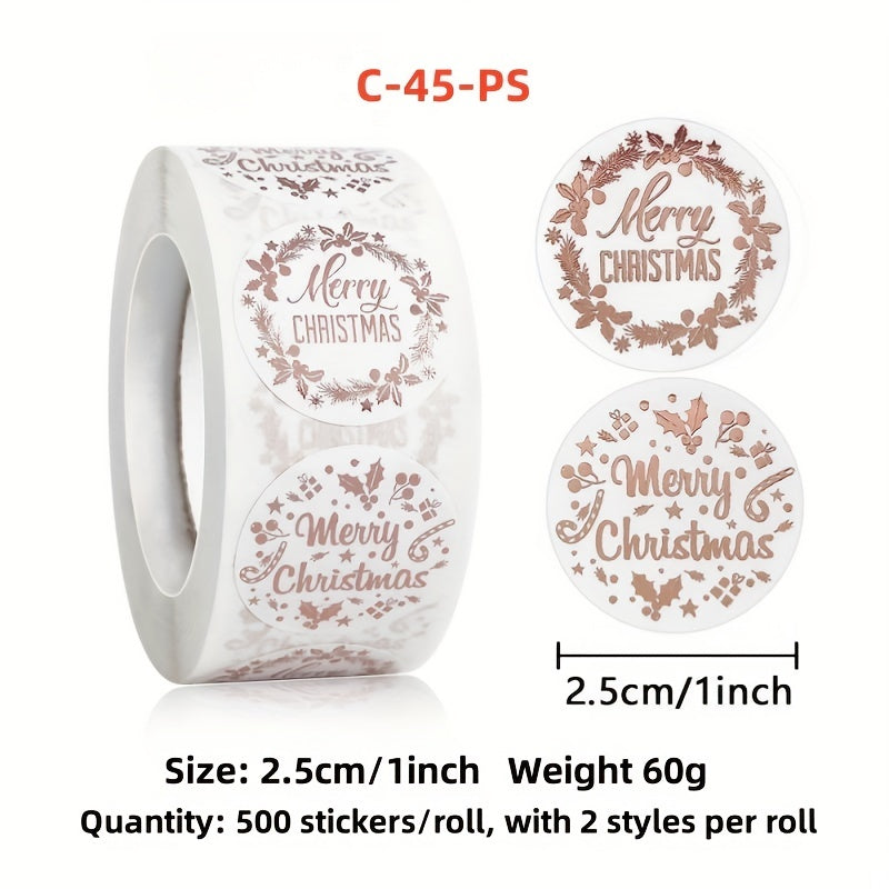 Rolled Rose Golden Stickers Hot Stamping 500 Sheets