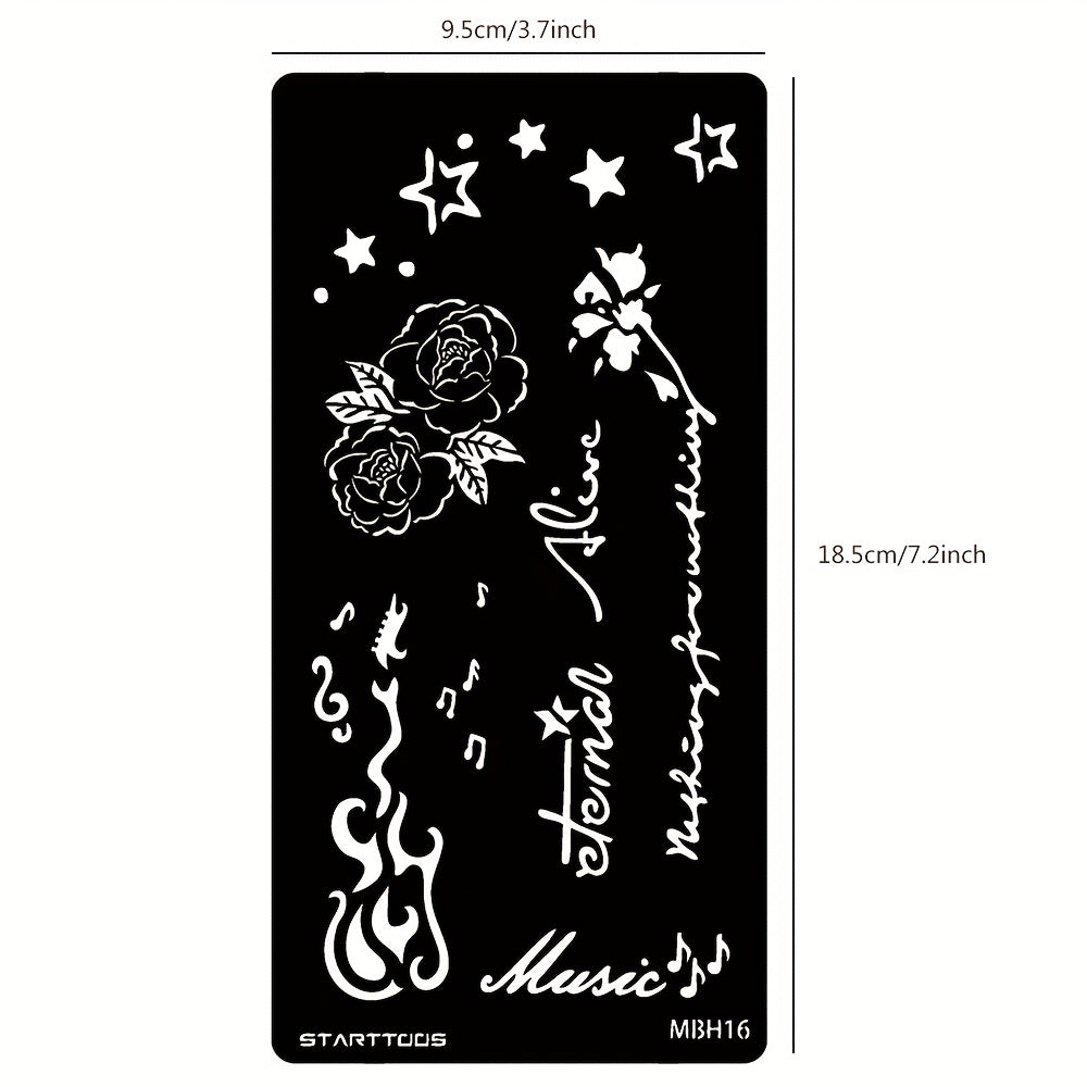 Flying Bird Flower Waterproof Temporary Tattoo