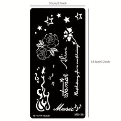 Flying Bird Flower Waterproof Temporary Tattoo