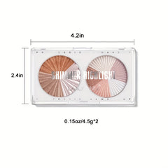 LANGMANNI Double Disc Crystal Highlighter Bronzers Palette