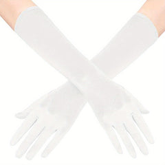 Satin Sunscreen Gloves Medium Elastic Full Finger Gloves