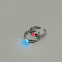 Luminous Ring Live Mouth Adjustable Unisex Ring