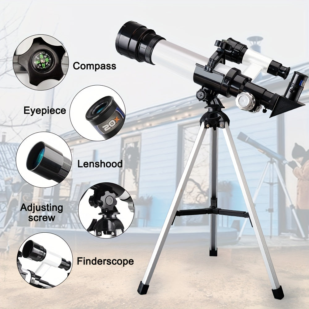Kids Metal Appearance Telescope with Accessories