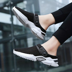 Men's Hollow Out Slip On Mules Breathable Summer Sandals