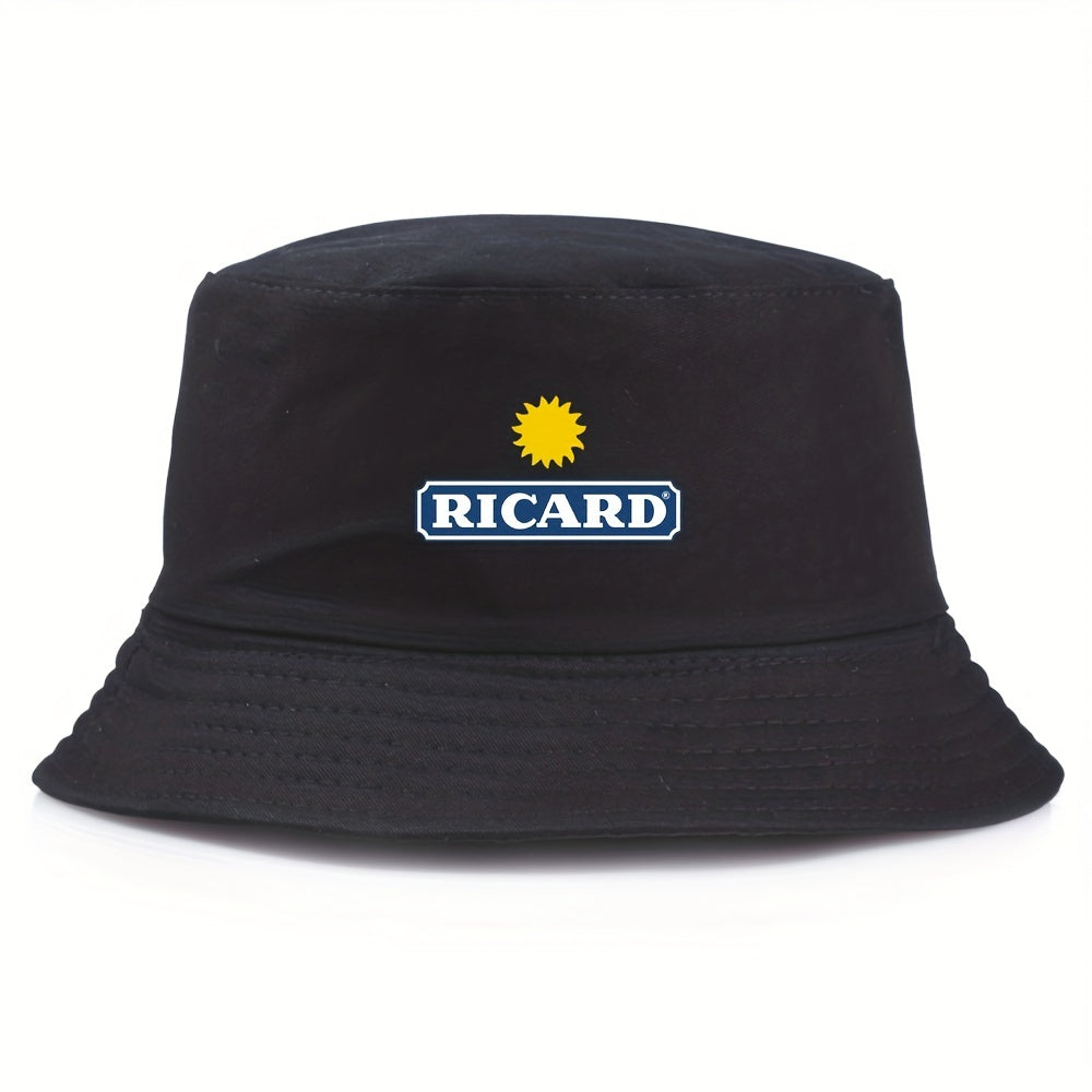 Unisex Letter Print Bucket Hat Lightweight Sun Shade Fisherman Cap