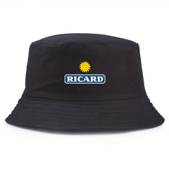 Unisex Letter Print Bucket Hat Lightweight Sun Shade Fisherman Cap