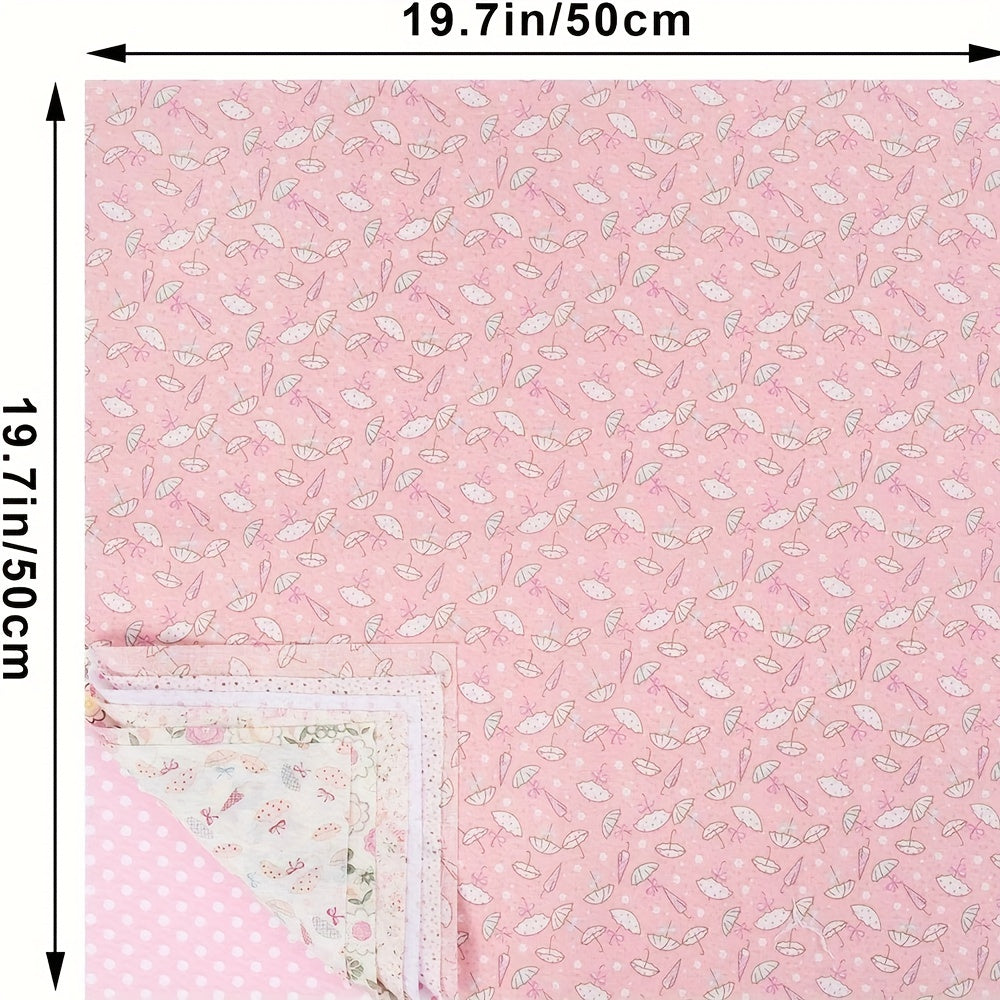 7pcs Cotton Fabric Scraps for Patchwork DIY Cotton Fabric 50 X 19 7in