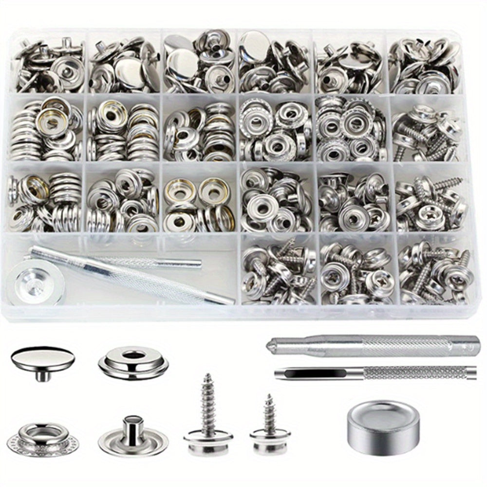 323pcs Marine Canvas Snap Kit Stainless Steel Components