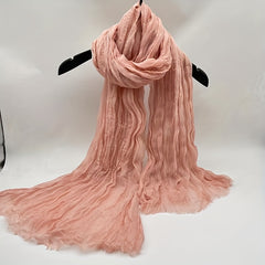 Boho Style Linen Twist Scarf for Outdoor Activity