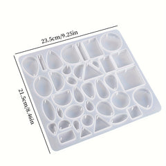 38-Grid Pendant Silicone Molds for Jewelry Resin DIY