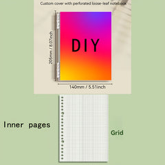 Customizable A5 Spiral Notebook Soft Cover Perforated Pages