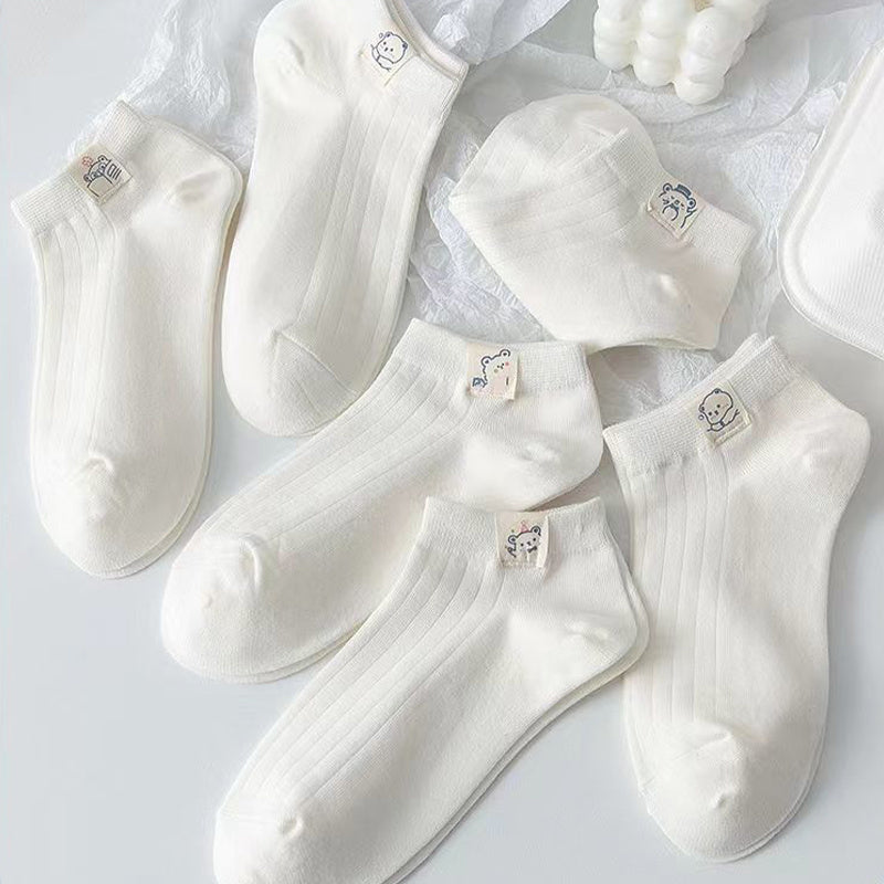 5 Pairs Women's Animal Pattern Ankle Socks