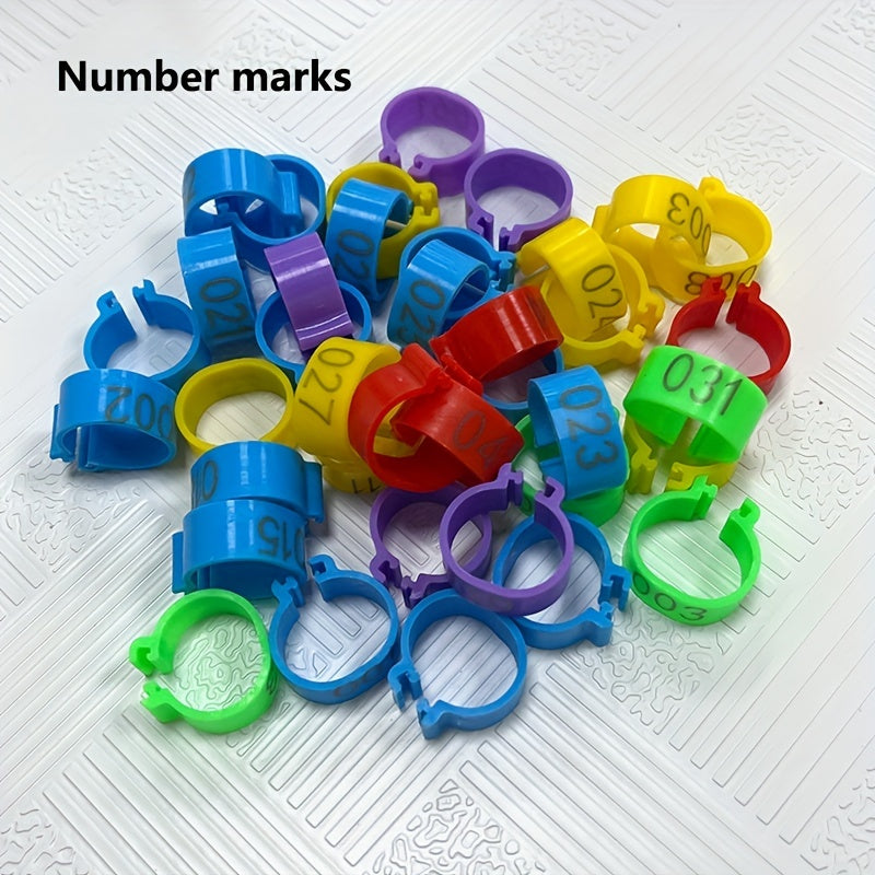 100pcs Poultry Foot Rings for Chicken Duck Geese Pigeon Marking