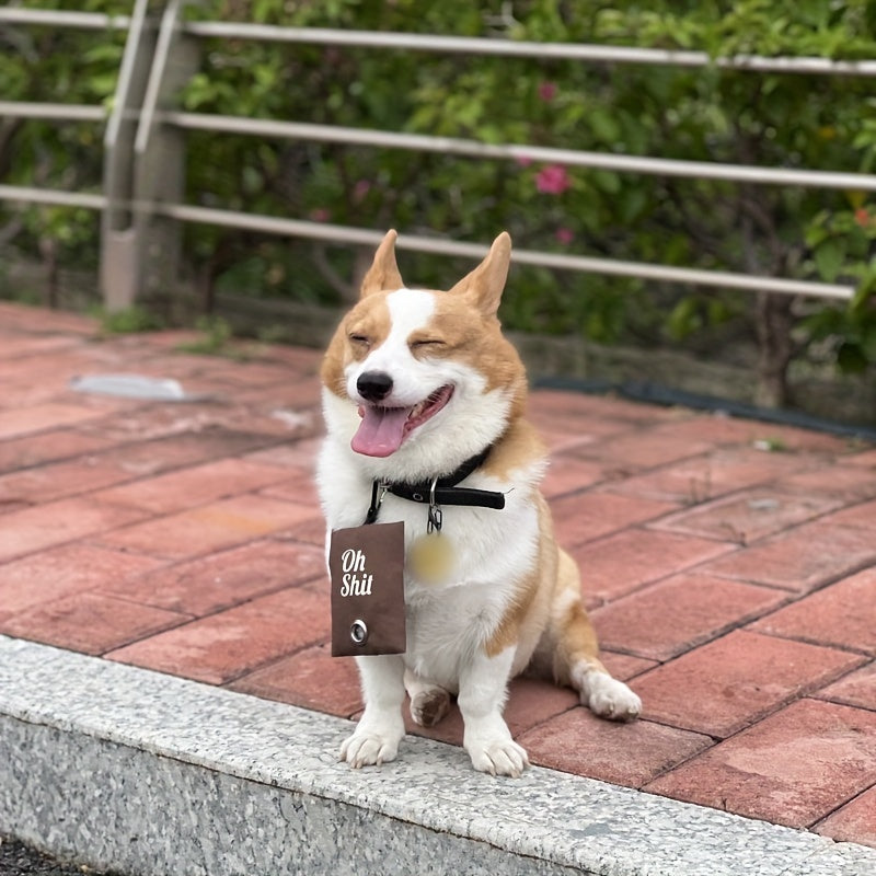 Stylish 'OH SHIT' Dog Poop Bag Holder