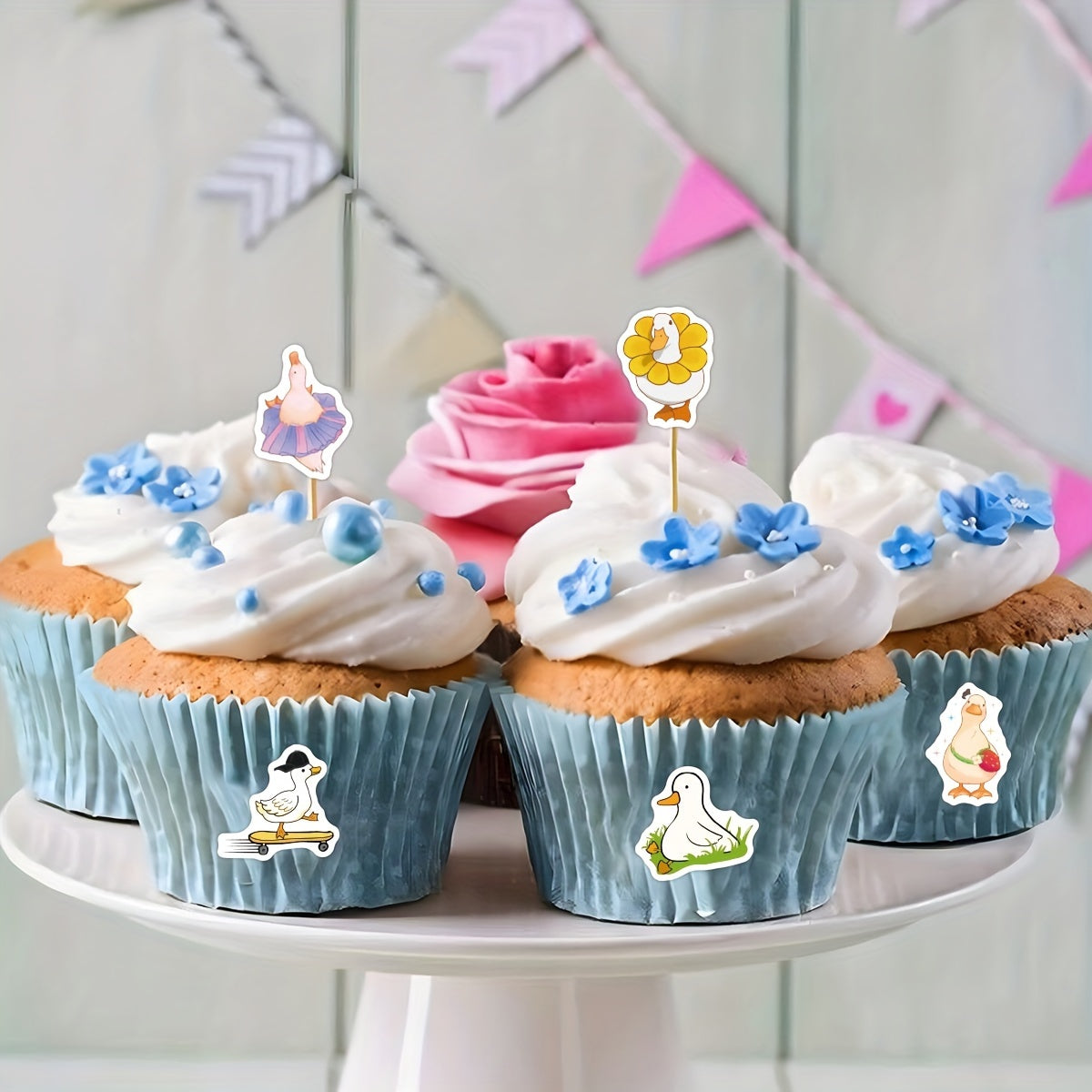 500pcs Cartoon Duck Stickers Roll for Water Bottles Laptop Phone