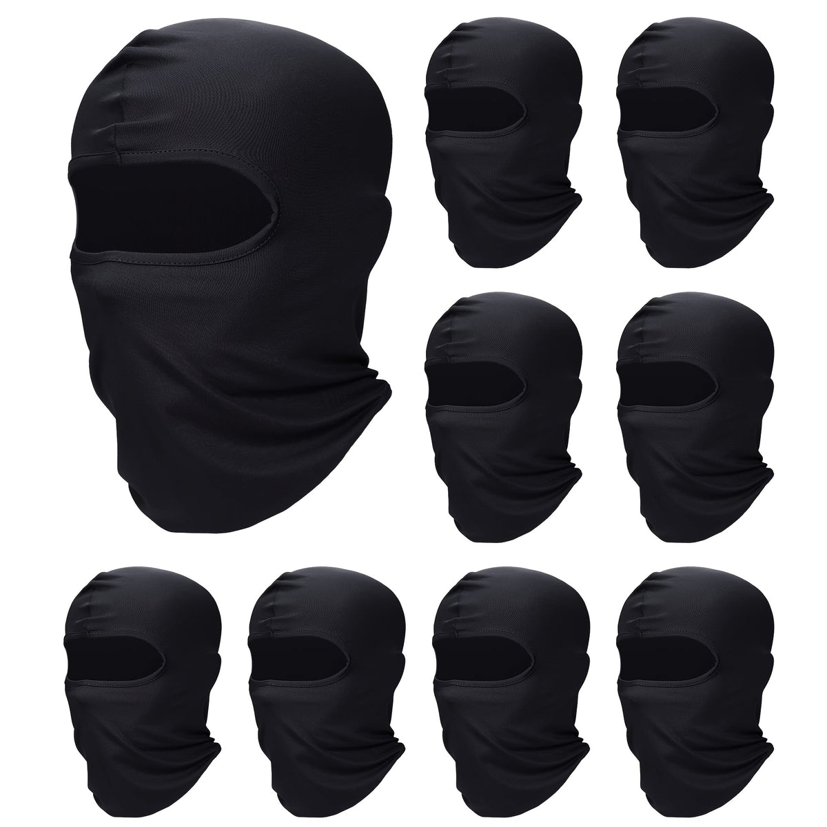 9pcs Ski Mask Full Face Cover UV Protection Balaclava Winter Neck Gaiter