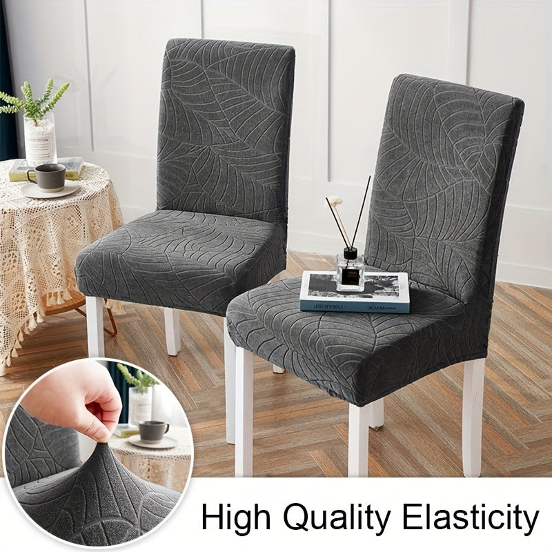 Waterproof Jacquard Dining Chair Slipcover Stretch Chair Cover