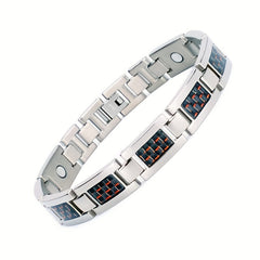Magnetic Therapy Carbon Fiber Bracelet Stainless Steel Jewelry