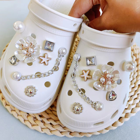 Women's Chain Flower Starfish Jewelry for Hole Shoes