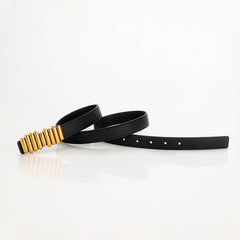 Ladies Metal Buckle Solid Belt Accessories