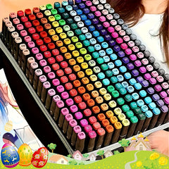 Colours Dual Tip Markers with Portable Storage Bag