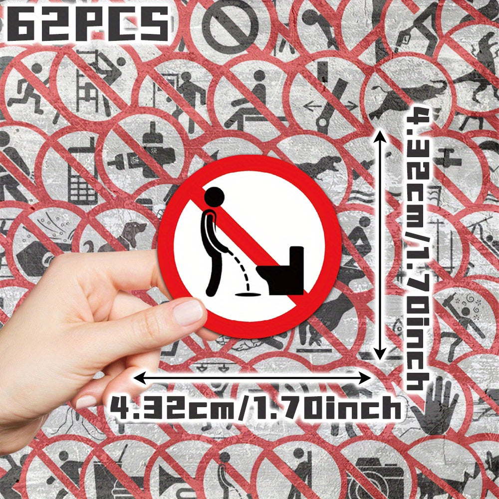 62 Forbidden Marks Theme Stickers for Parties and Back To School