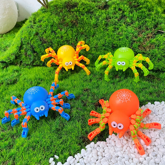 Link Chain Spider Toy Fidget Spinner Gift Plastic Assorted Colors