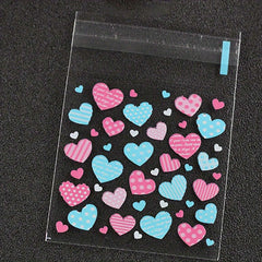 100pcs Heart Print Candy Packing Pocket