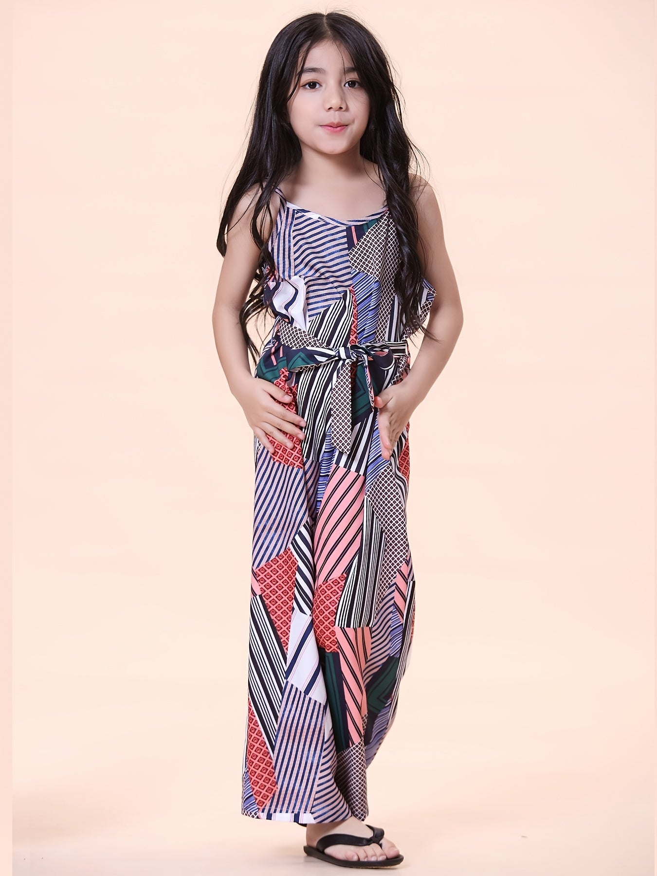 Girls Boho Style Cami Jumpsuit for Summer Music