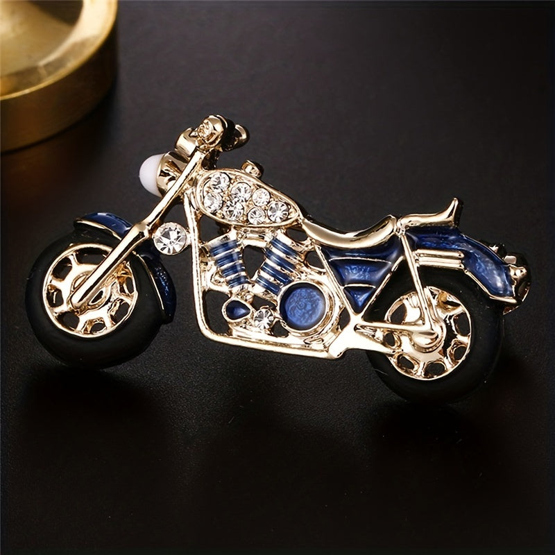 Crystal Motorcycle Model Brooch for Jackets and Hats